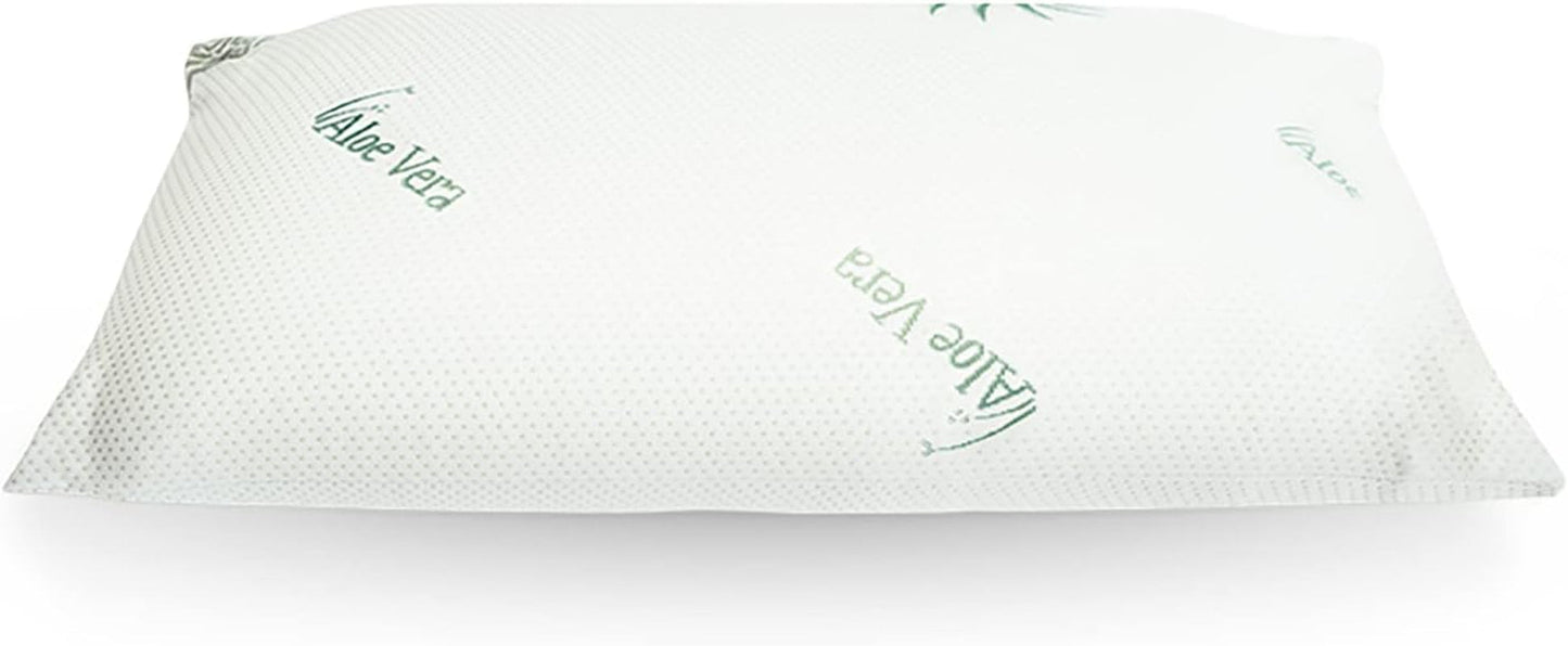 Mister Sandman Ergonomický polštář 40X80, Polštář na krk s povlakem na polštář Aloe Vera, Polštář Visco Perfektní pro žaludeční spáče, Zádové a boční spáče, Polštář z paměťové pěny Krční ortopedické polštáře Naty Shop