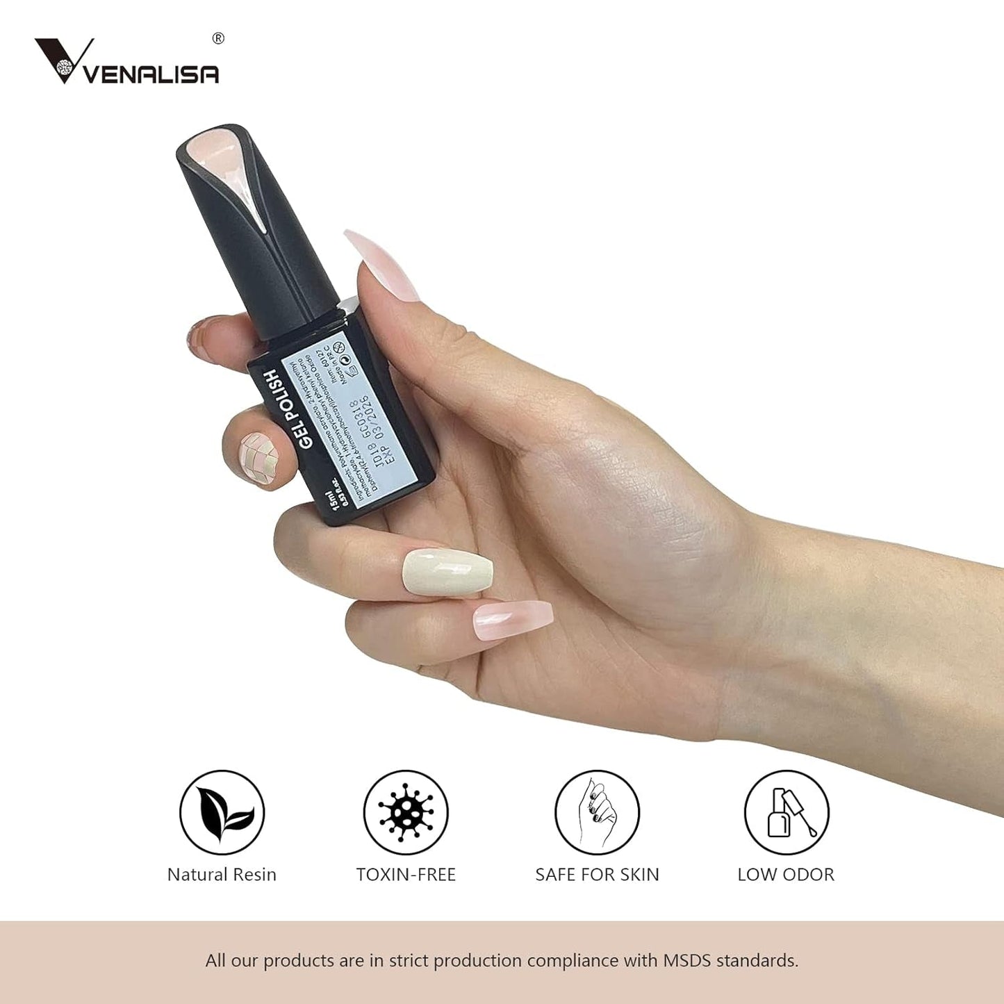 VENALISA Korálově oranžový UV lak na nehty 15 ml gelový lak na nehty pro UV lampu na nehty Průhledný gel lak na nehty Coral Orange Modely pro vlastní design nehtů