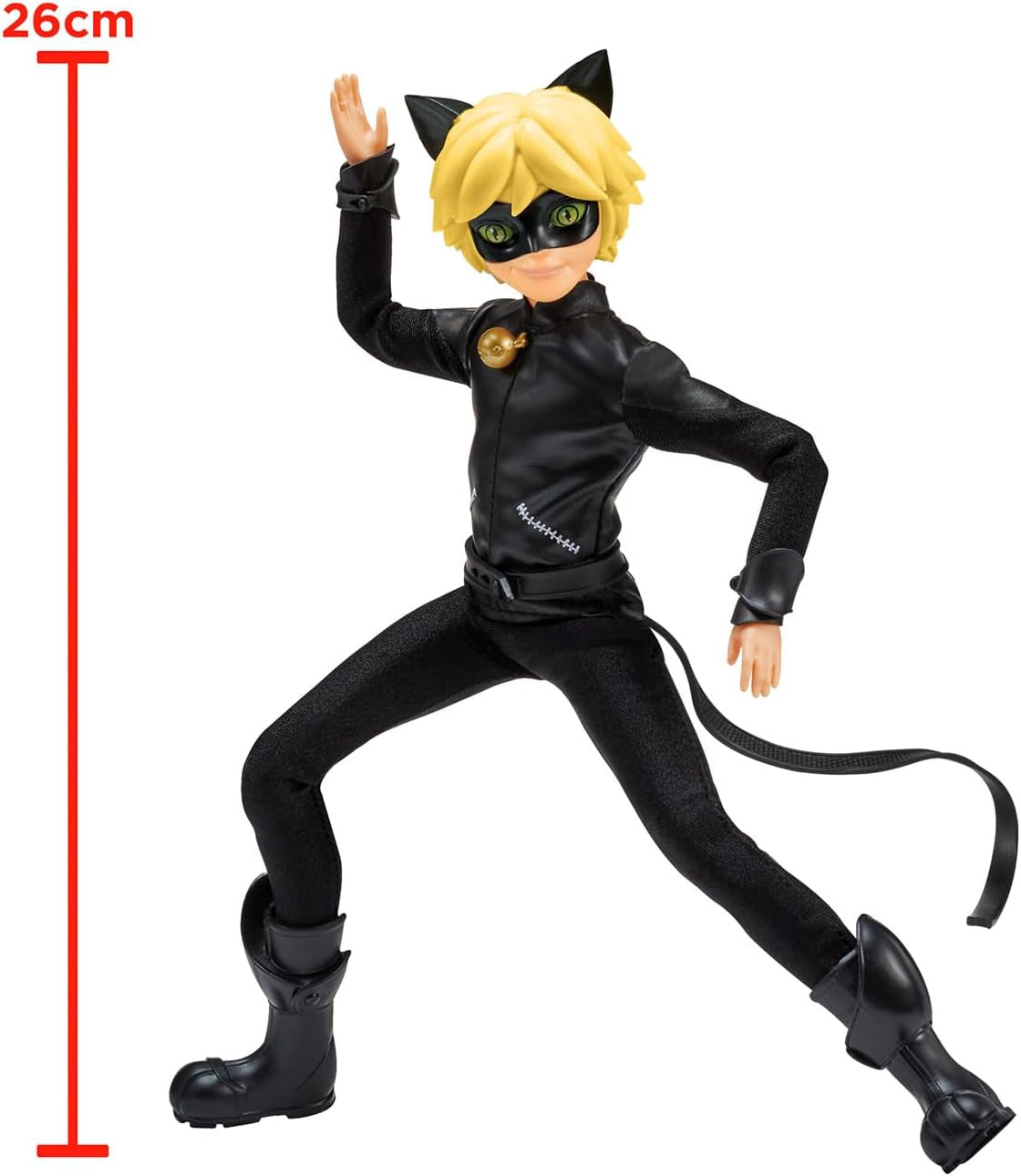 BANDAI - Miraculous Ladybug - 26cm panenka Mannequin - Motan Noir - Oficiálně licencovaná panenka Miraculous - Motan Noir Kloubová panenka - Hračka pro děti od 4 let - P50002