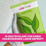 Lebepur BIO Matcha Powder 100G - Prvotřídní kvalita z Japonska Bez aditiv - 100% čistý prášek ze zeleného čaje pro Matcha Latte, Matcha Tea, Zelený čaj, Smoothie - Japonský zelený čaj