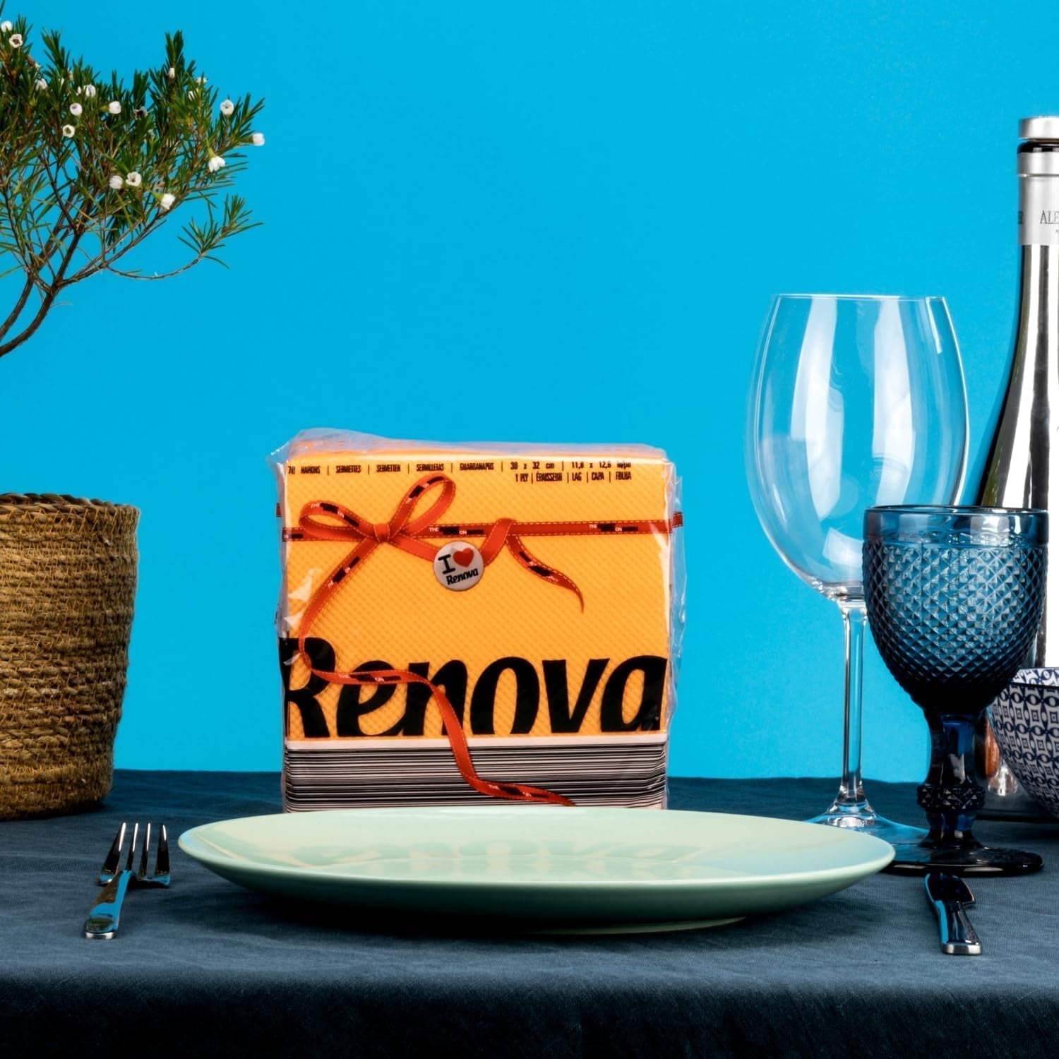 Papírové ubrousky Renova, Red Label Orange - 70 ubrousků