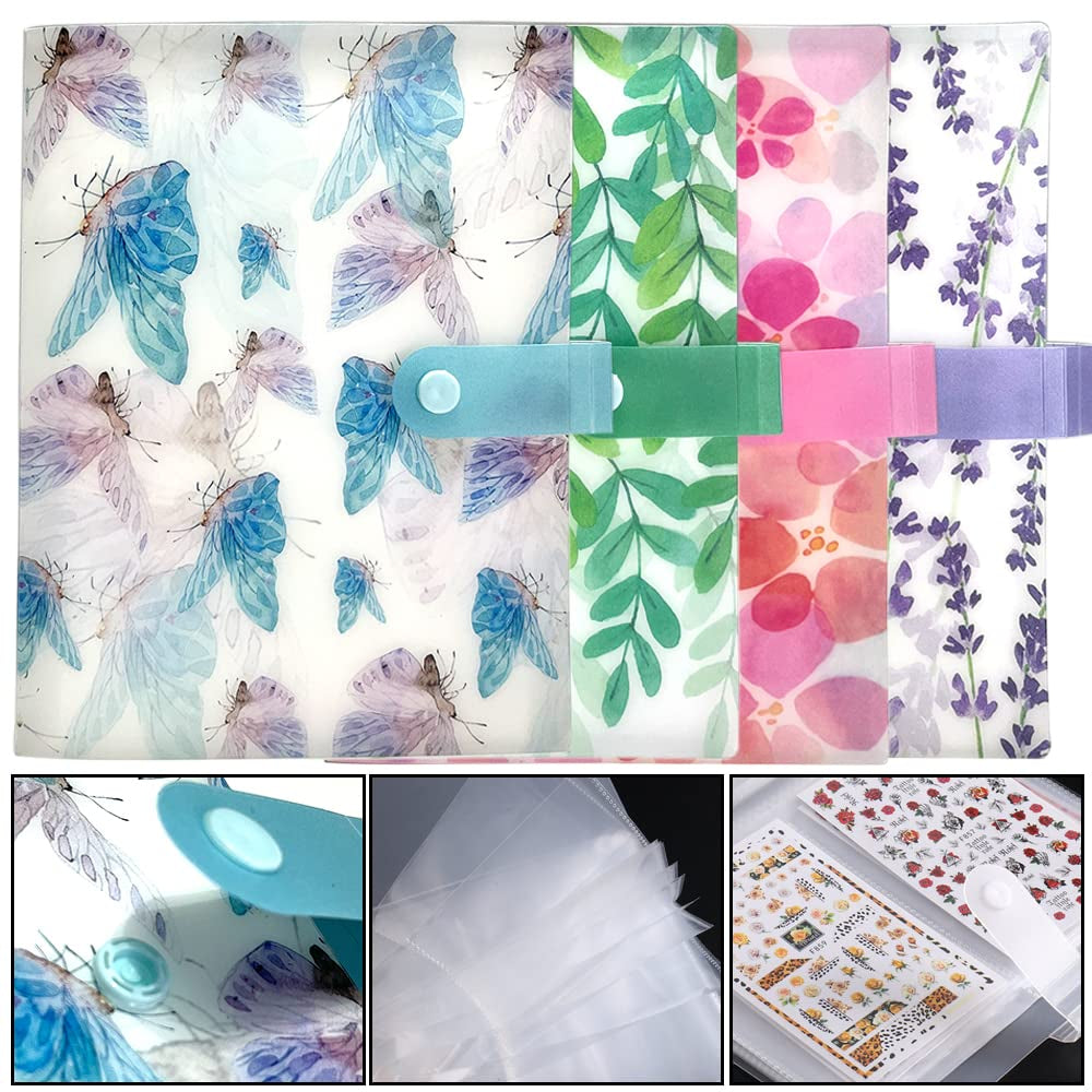 144 slotů Nálepka na zdobení nehtů Úložná kniha Blätter Samolepka na nehty Sammelalbum Samolepka na nehty Leerer Displayhalter Binder Buch Kunststoff DIY Nail Art Design Tools Für Nail Art Sticker