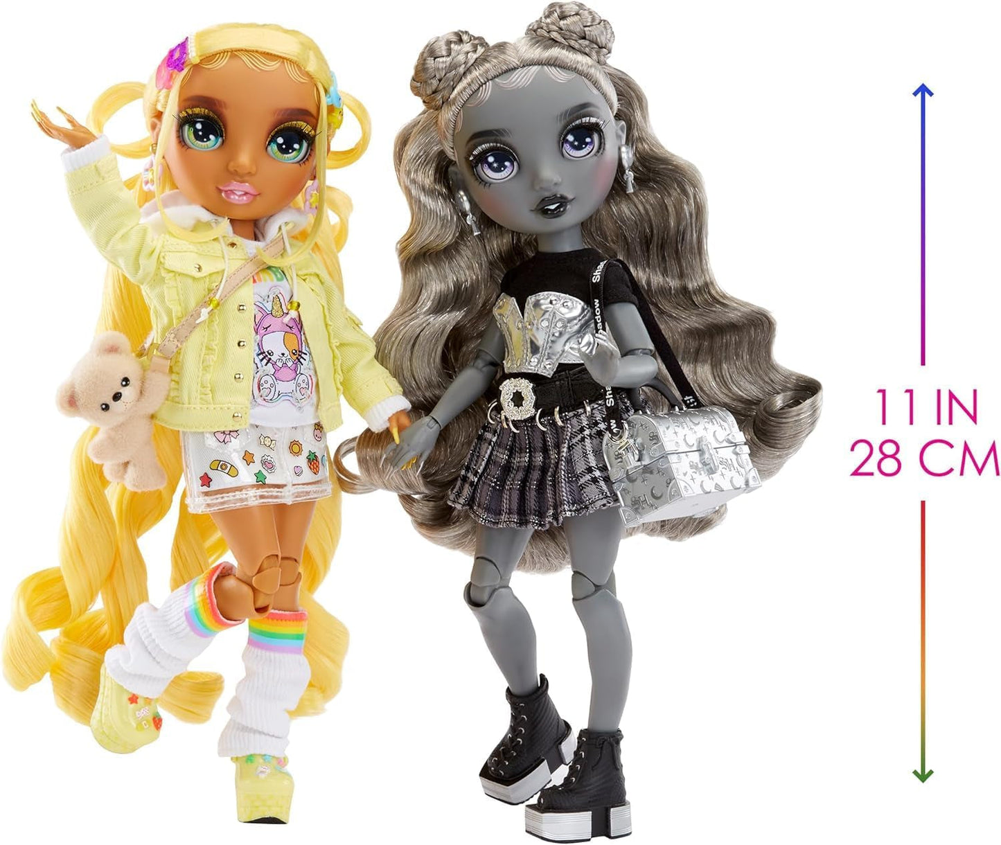 Speciální edice Rainbow High Shadow High - Madison Twins Sunny a Luna - 2 módní panenky ve žlutém a šedém značkovém oblečení, mix a sladění s doplňky - pro sběratele a děti 4-12 let