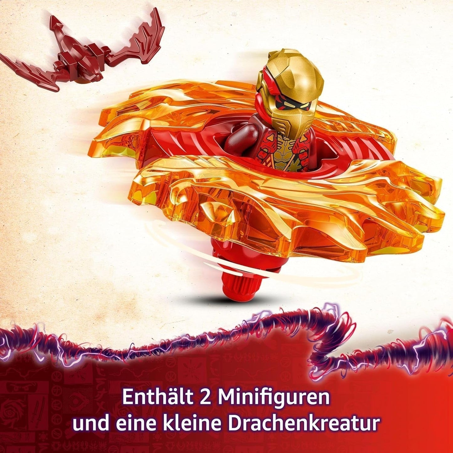 LEGO NINJAGO Kai's Dragon Spinjitzu Spinner - Akční Ninja hračka se 2 minifigurkami - Malá herní sada pro děti - Tip na dárek pro chlapce a dívky od 6 let 71823 Stavebnice Besuche den LEGO-Store
