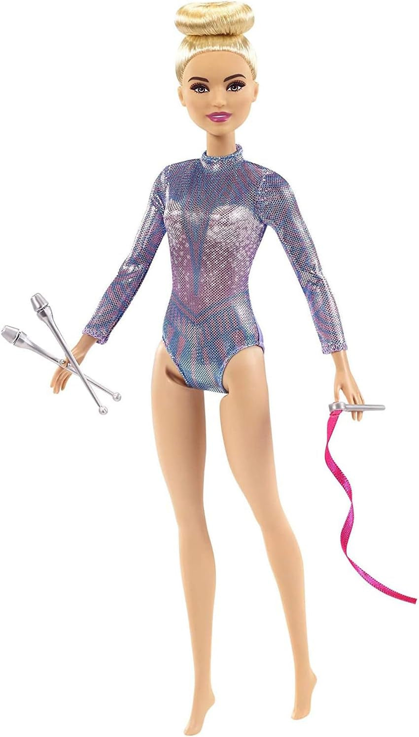 Barbie Série Můžete být čímkoli Blond vlasy Rytmická gymnastika Příslušenství Včetně panenky Dětská dárková hračka Věk 3+ GTN65