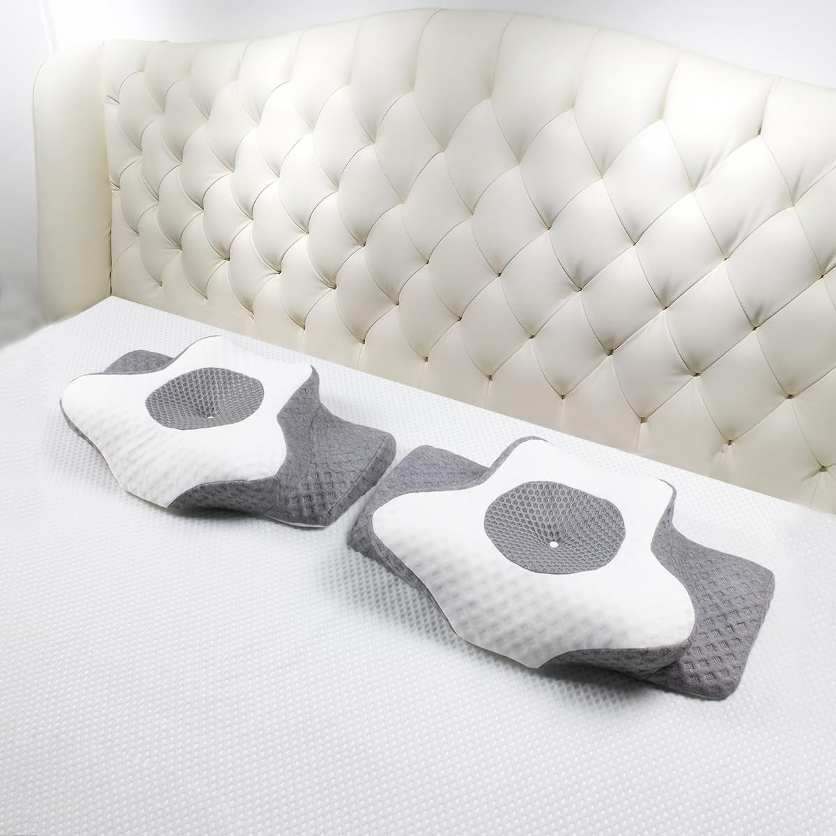 Topmener Ortopedický polštář z paměťové pěny, Nastavitelný polštář na krk, Ergonomický ortopedický polštář ve tvaru motýla pro podporu krku během spánku, Polštář na spaní pro záda a žaludek Spáče Krční ortopedické polštáře Naty Shop
