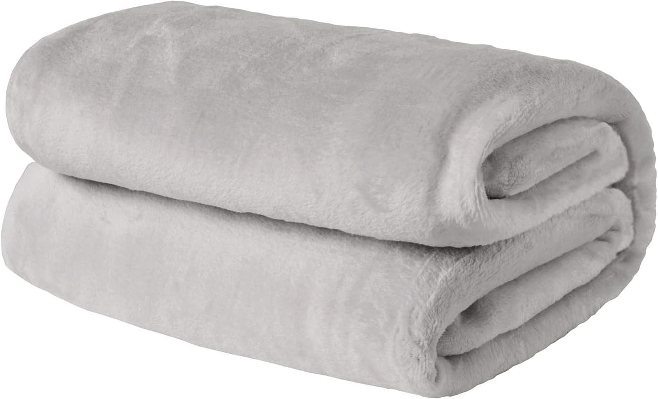 Brentford's Ultra Soft Fleece přehoz, stříbrnošedá, velký dvoulůžkový - 150 X 200 cm Postele a přikrývky Beuche den Brentfords-Store Stříbrně šedá 150 X 200 cm