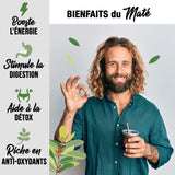 ORIGEENS BIO YERBA MATE TEA 200G - The Original I Bio Yerba Maté nepražený, listy, bez stonků, prachu a drobků I Energizující a detoxikační nápoj