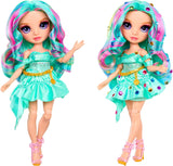 Módní panenka Rainbow High Be Dazzling - Celine Turquoise - modrozelená, 28 cm, s nástrojem na zdobení, třpytivými drahokamy a stylingovými doplňky