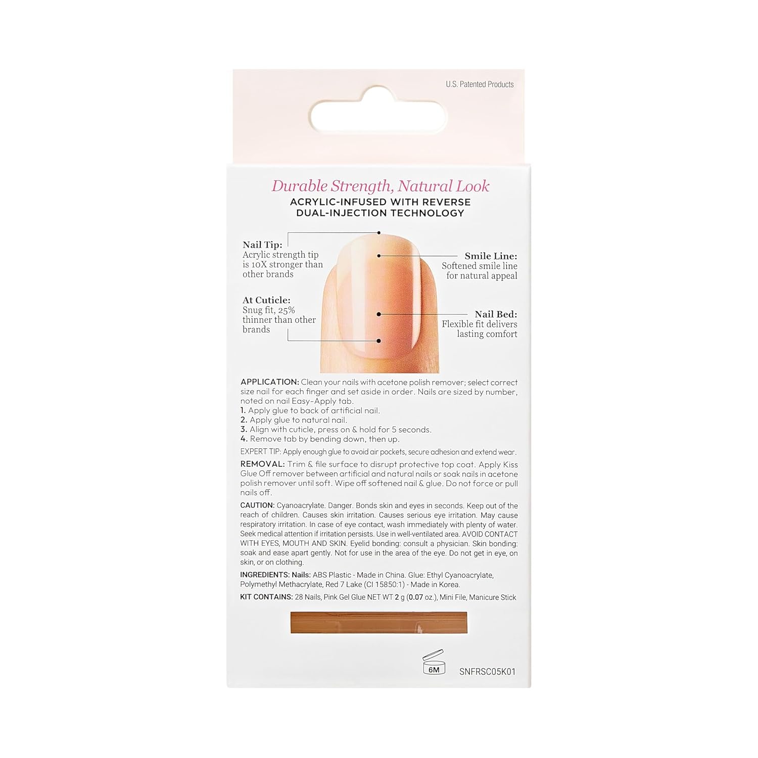 Kiss Nude Nails Úžasné nehty (balení 2 ks)