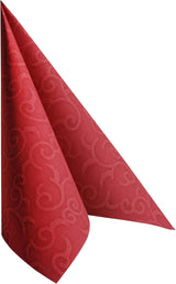 Papstar, 50 ubrousků "ROYAL Collection" 1/4 násobek 40 cm X 40 cm Bordeaux "Casali", #84880