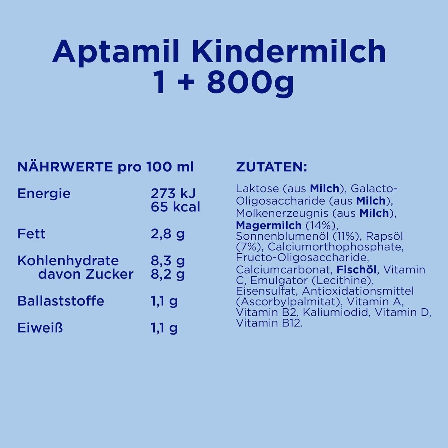 Aptamil Růstové mléko 1 Plus - Růstové mléko od 1 roku - 800g