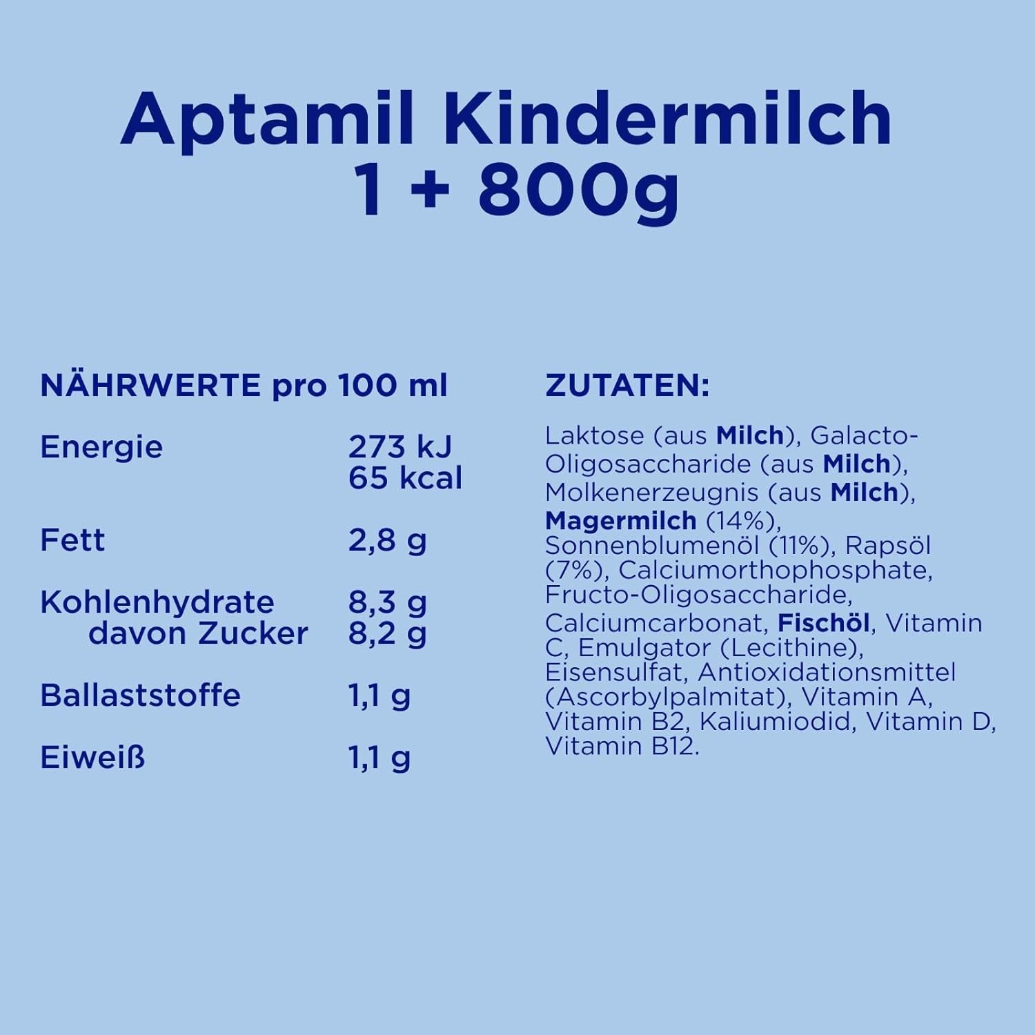 Aptamil Růstové mléko 1 Plus - Růstové mléko od 1 roku - 800g