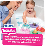 Tomy Toomies Peppa's Pool Party - 5 hrnečků se spojovacím kroužkem s 5 hračkami pro děti Peppa Pig & Friends Water Squirter - hračky do vany +18 měsíců - Dětské hračky do vany a hračky do bazénu Bebe Toys Naty Shop