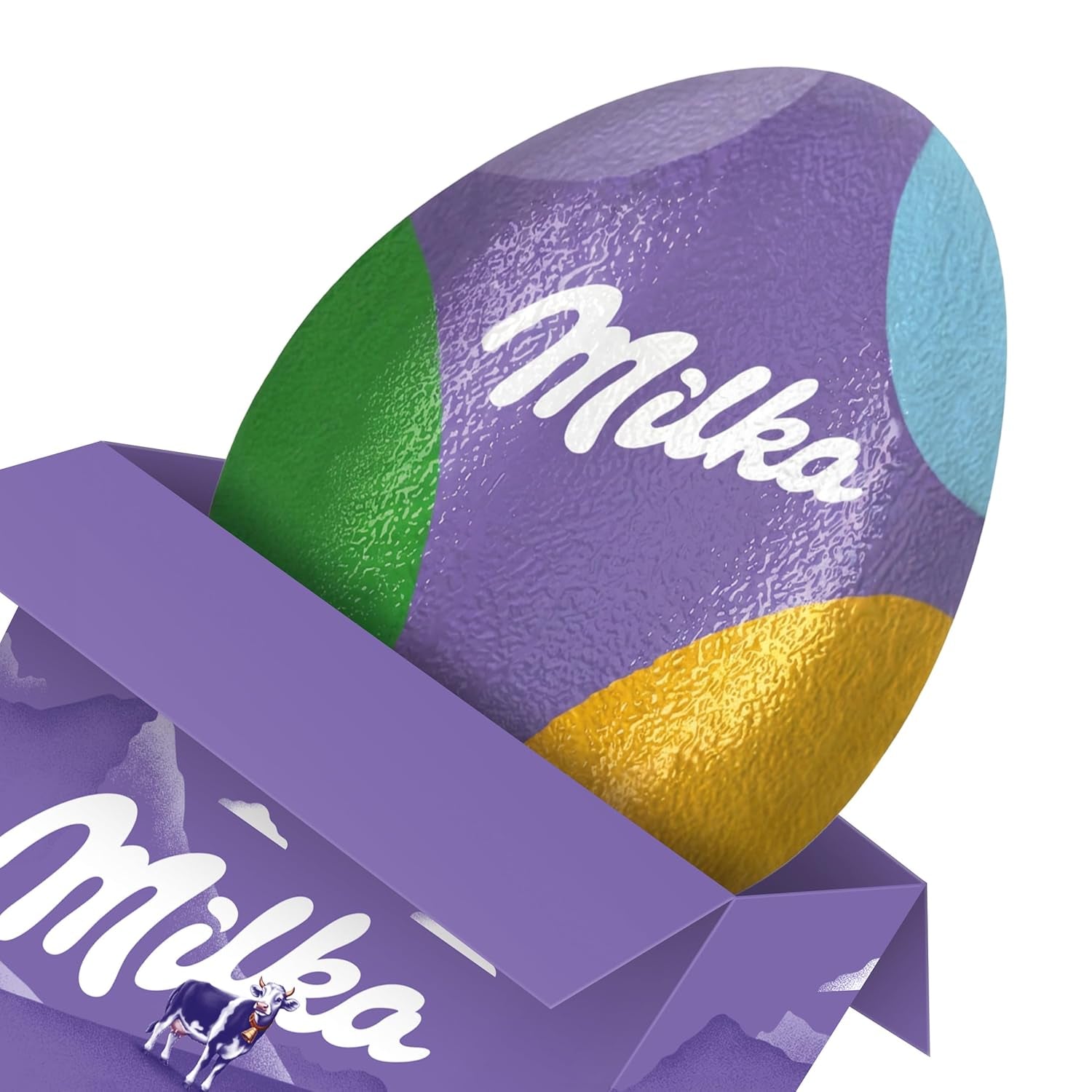 Milkshake Me Egg – čokoládové vajíčko plněné mini barevnými vejci z alpské mléčné čokolády – 97g