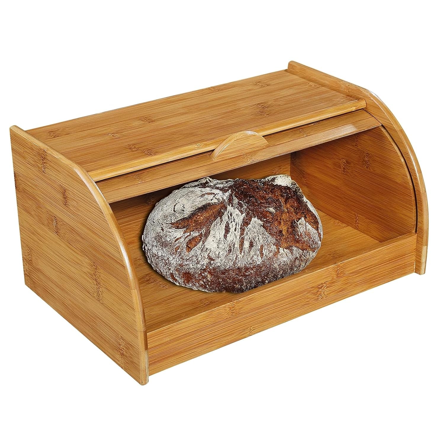 54118 Koš na chleba, bambus 40 x 26 x 20 cm, hnědý, 40.x 27,5 x x 21,5 cm Dózy na potraviny Naty Shop
