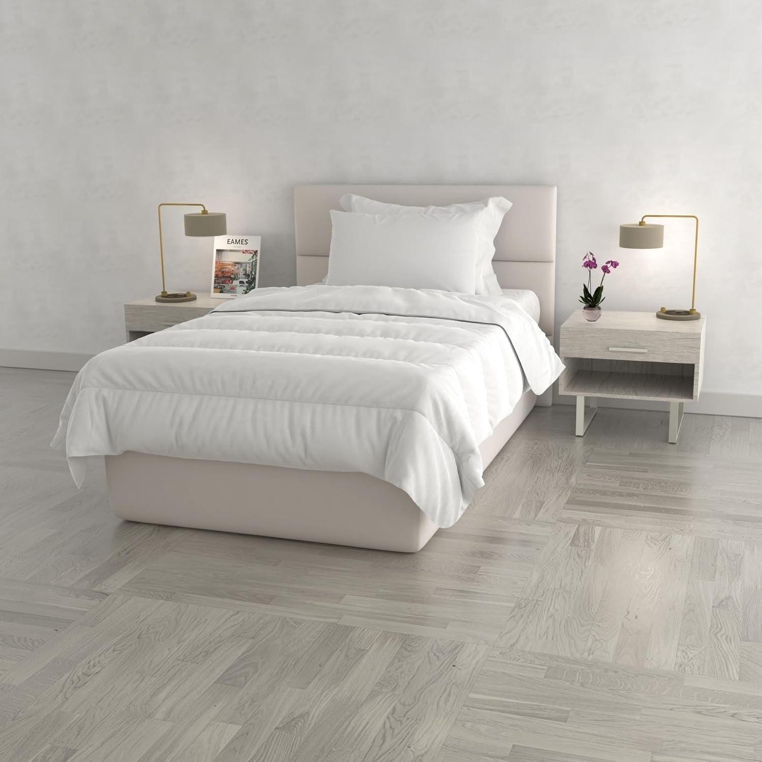 Prestige Quilt Made in Italy, léto, bílá, 250 X 200 Cm Přikrývky a přikrývky Naty Shop White 200 X 200 Cm