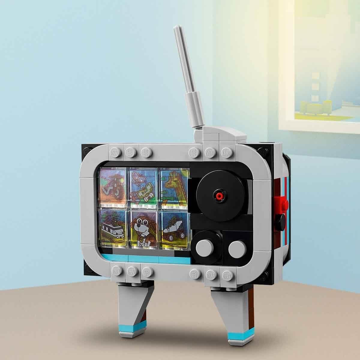 LEGO Creator 3v1 retro hračka s fotoaparátem, videokamera, televizor, dětské dekorace na stůl nebo doplňky do ložnice, fotografické dárky pro dívky a chlapce 8 let 31147 Stavebnice Besuche den LEGO-Store