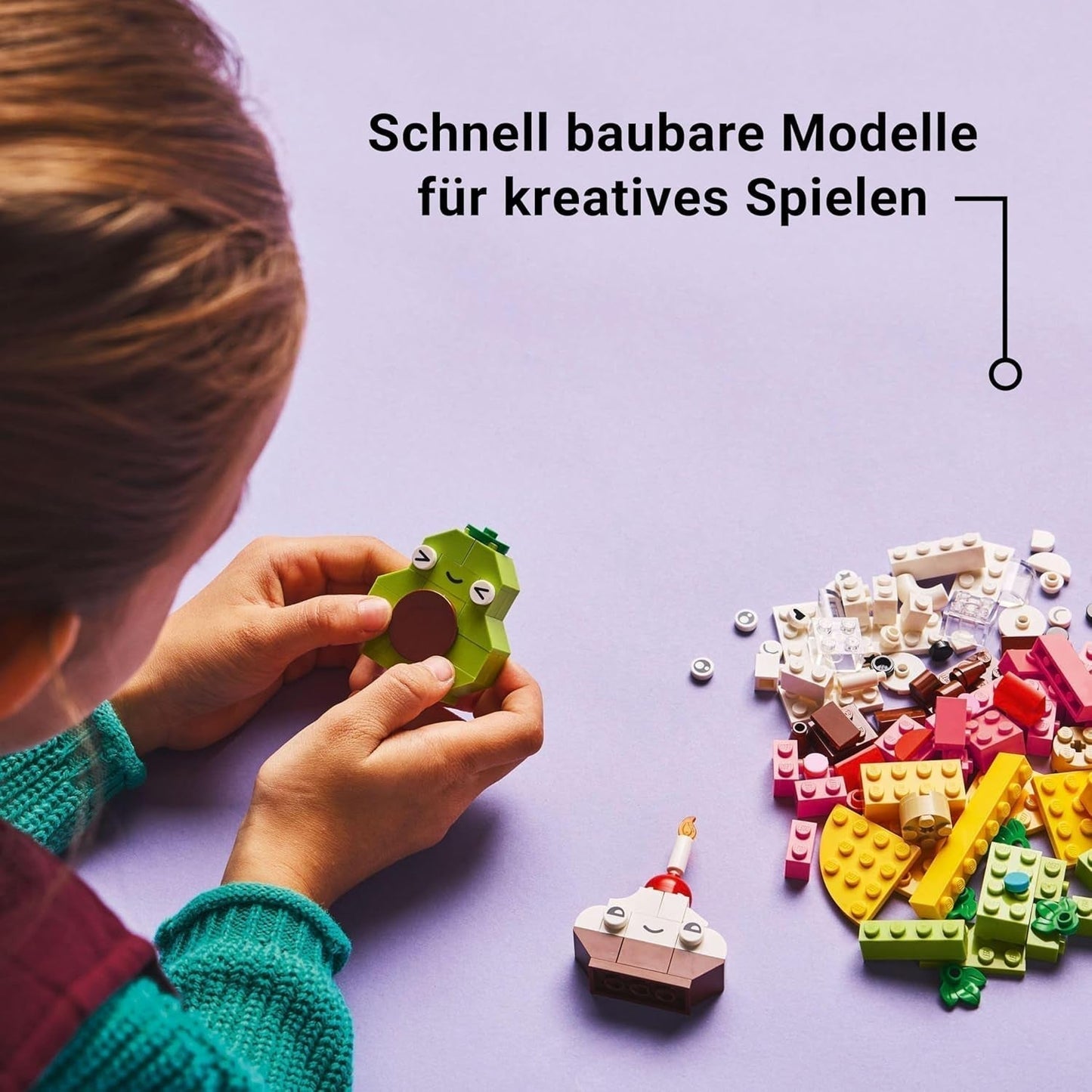 LEGO Classic Kreativní zábavné stavění svačin, Hračka s jídlem pro nápadité hraní rolí, Stavebnice pro chlapce a dívky od 4 let, Košíček, Avokádo, Nanuk a Taco 11039 Stavebnic Besuche den LEGO-Store