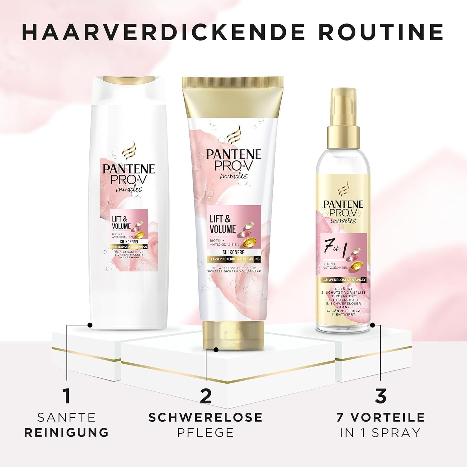 Pantene Pro-V Lift & Volume Thickening Shampoo s biotinem, bez silikonu Pantene sprchový kout a koupel
