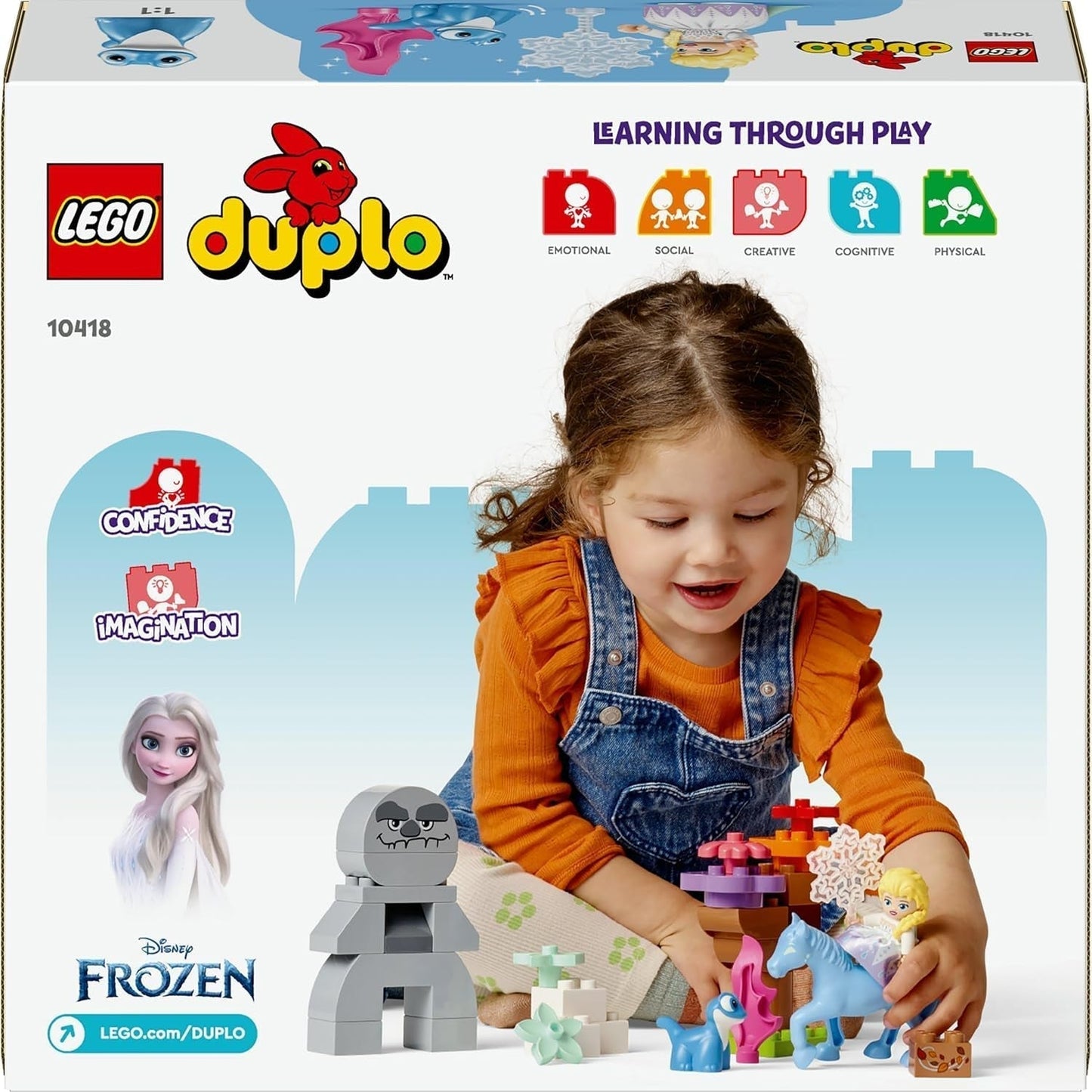 LEGO DUPLO | Disney ELSA a Bruni v kouzelném lese, figurky ledové královny 4 pro 2 roky, předškolní dárek pro dívky a chlapce od 2 let, na základě Frozen 2 10418 stavebnic Beuche den LEGO-Store