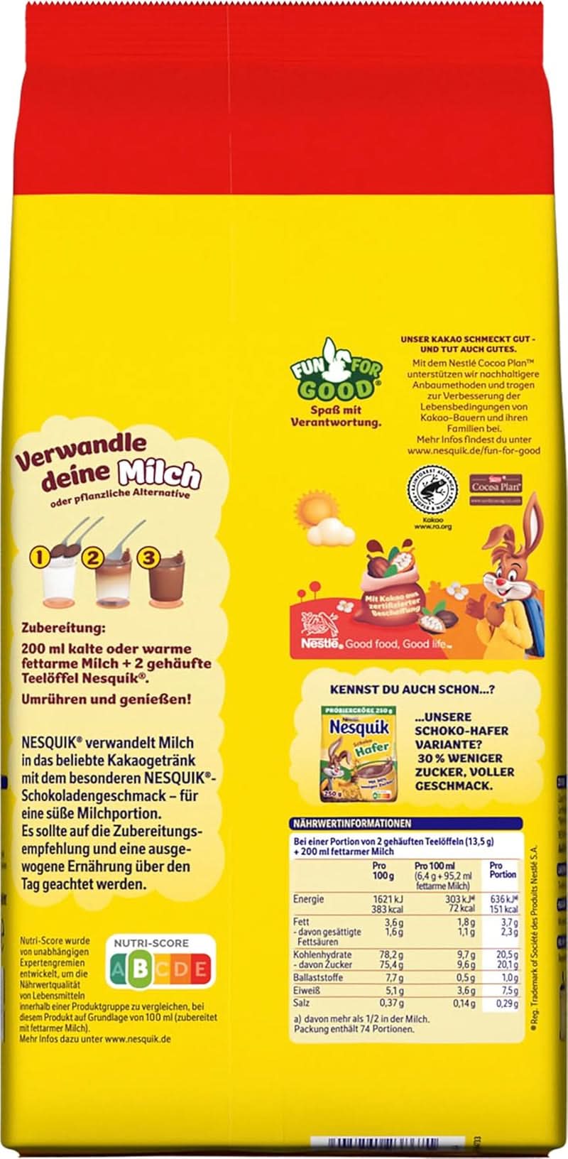 Nestlé, kakaový prášek pro zamíchání do mléka, 1 kg kakaa a horké čokolády Naty Shop