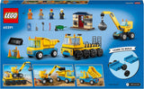 LEGO 60391 Městská stavební vozidla a jeřáb s demoliční koulí, bagr, sklápěč a transportní vozidla, vzdělávací hračka pro děti od 4 let Stavebnice Besuche den LEGO-Store