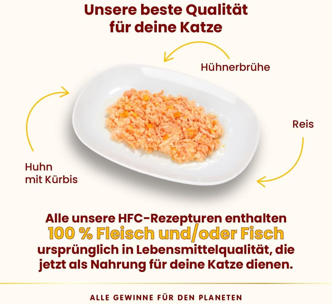 Almo Nature HFC Natural mokré krmivo pro kočky - Různé receptury s kuřecím masem - 6 x 70 g