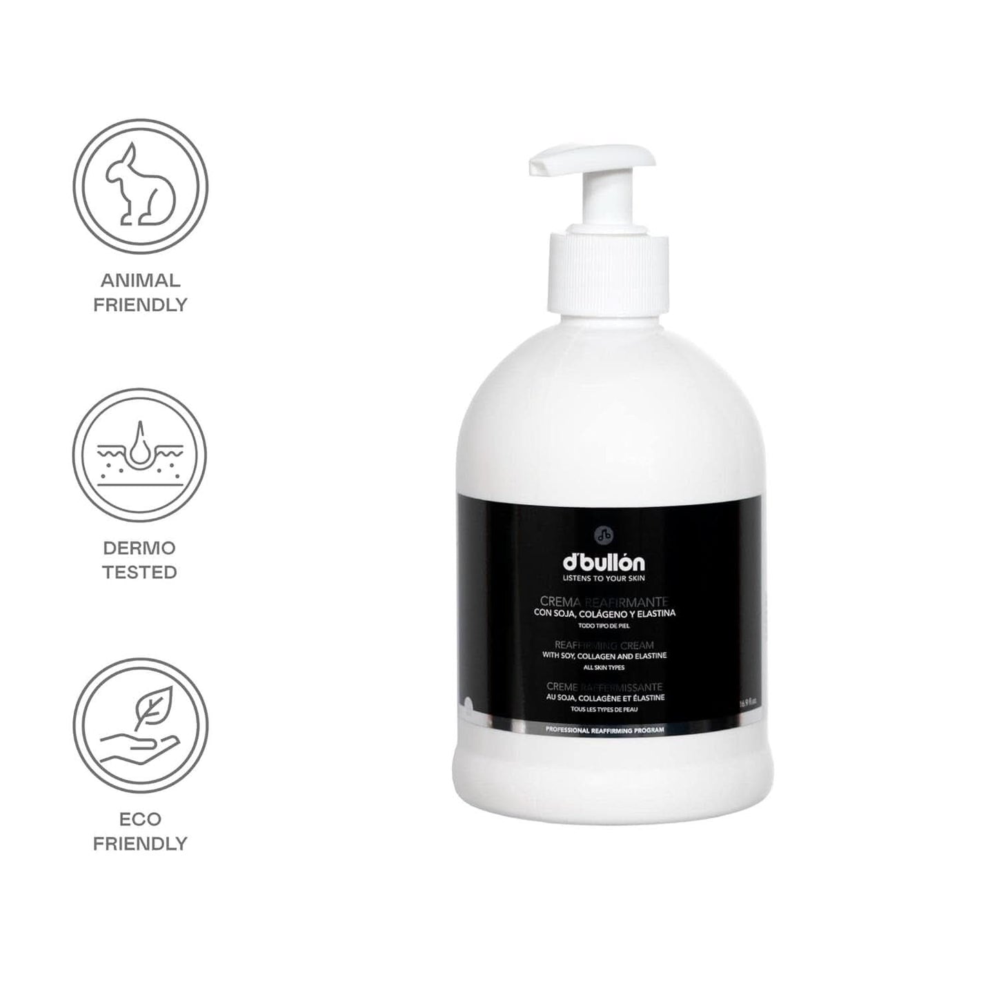 D'Bolón Zpevňující tělový krém se sójou, kolagenem a elastinem, 500 ml Kosmetika a kosmetika Naty Shop