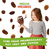FRECHE FREUNDE Organické rozinky, Trockenfrüchte bez Zucker, bez Zusatzstoffe, ungeschwefelt, v malém Snackboxen, Sultaninen für Kinder, 20er Pack, 20 x (3x14g)