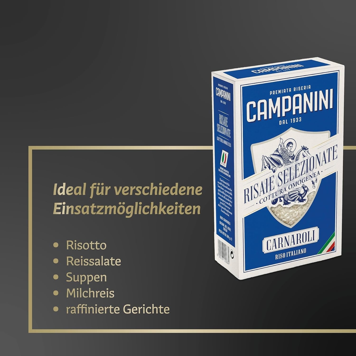 RISO CARNAROLI | Rýžové rizoto | 500 g z Itálie | Rizota a polévky | RISERA CAMPANINI