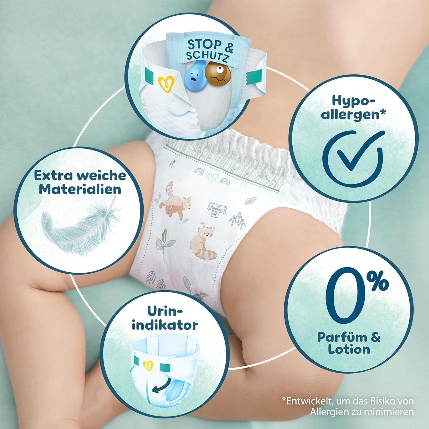 Plenky Pampers Harmony vel. 1, plenky 180, 2kg-5kg, jemná ochrana pokožky se 100% ochranou Pampers