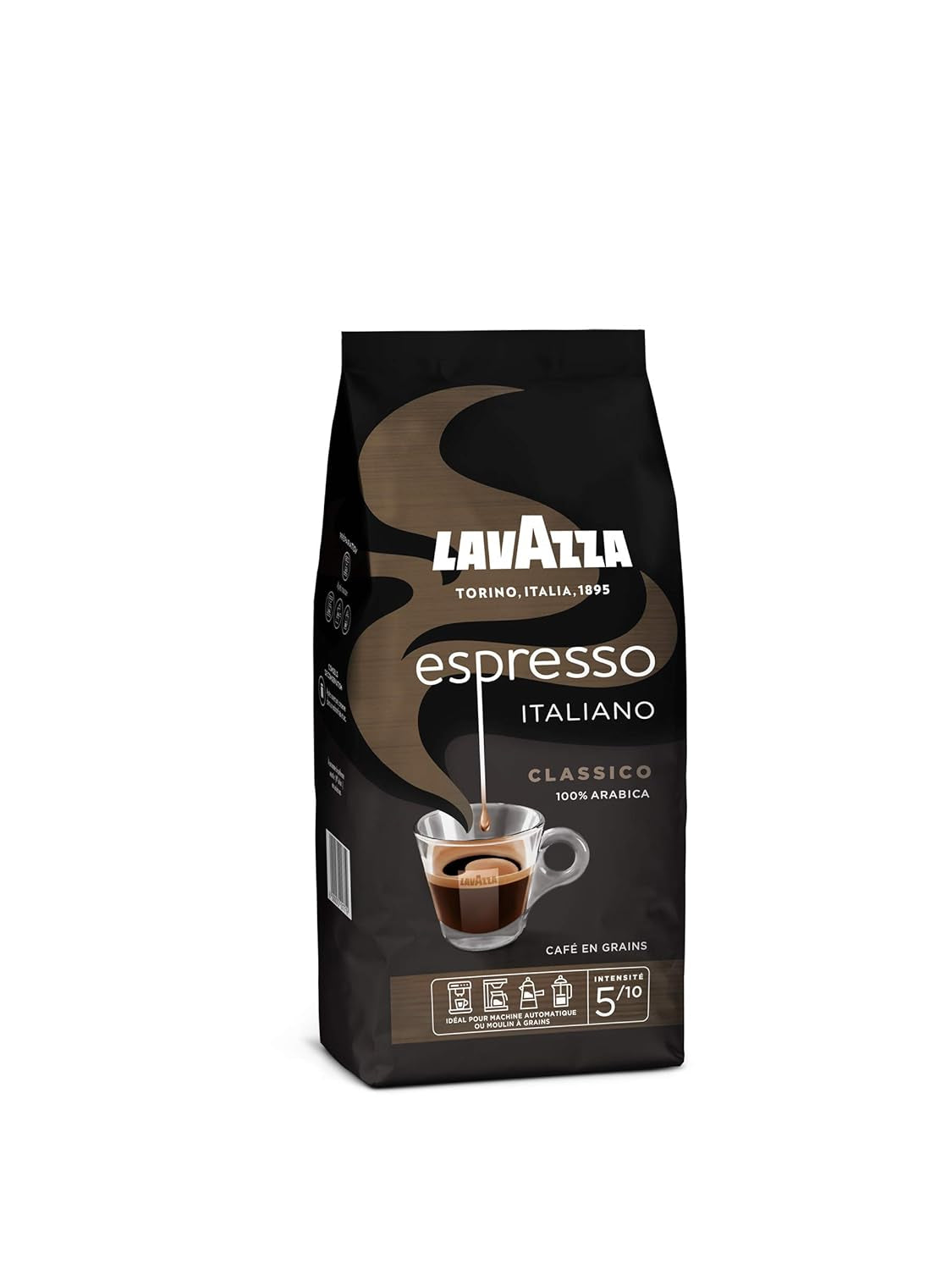 Lavazza Espresso Italiano zrnková káva, 100% Arabica Espresso, vyvážené a aromatické, 500g balení
