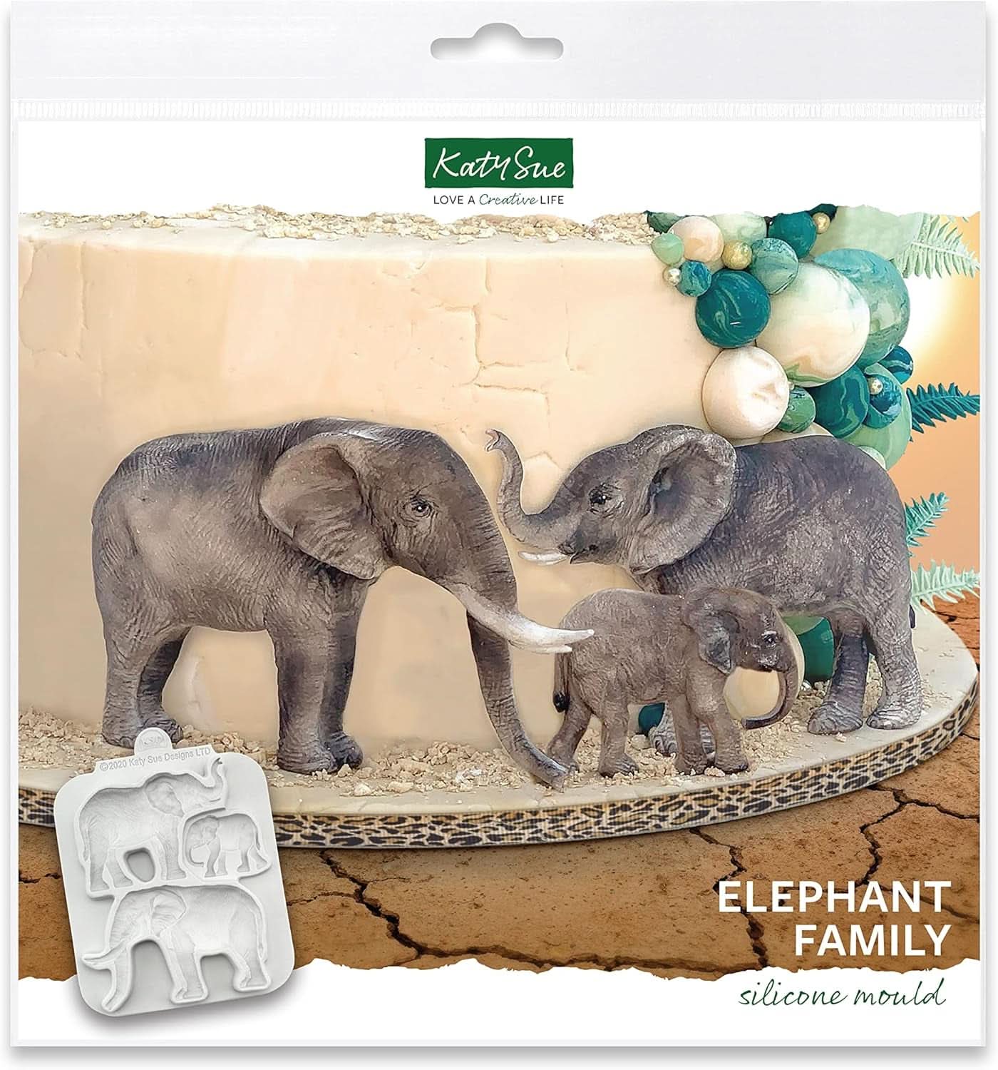 Katy Sue, Silikonové formy Family of Elephants Kitchen Naty Shop