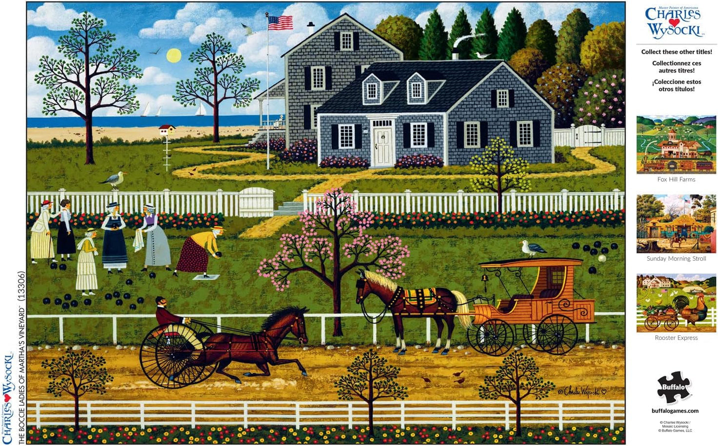 Buffalo Games - Charles Wysocki - Bocce dámy z Marthas Vineyard - skládačka 1000 dílků Puzzle Naty Shop