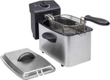 Fritéza Tristar z nerezové oceli – s kapacitou 2 litry, funkcí studené zóny a nastavitelným termostatem až do 190 °C, FR-6919, stříbrná Spotřebiče Naty Shop