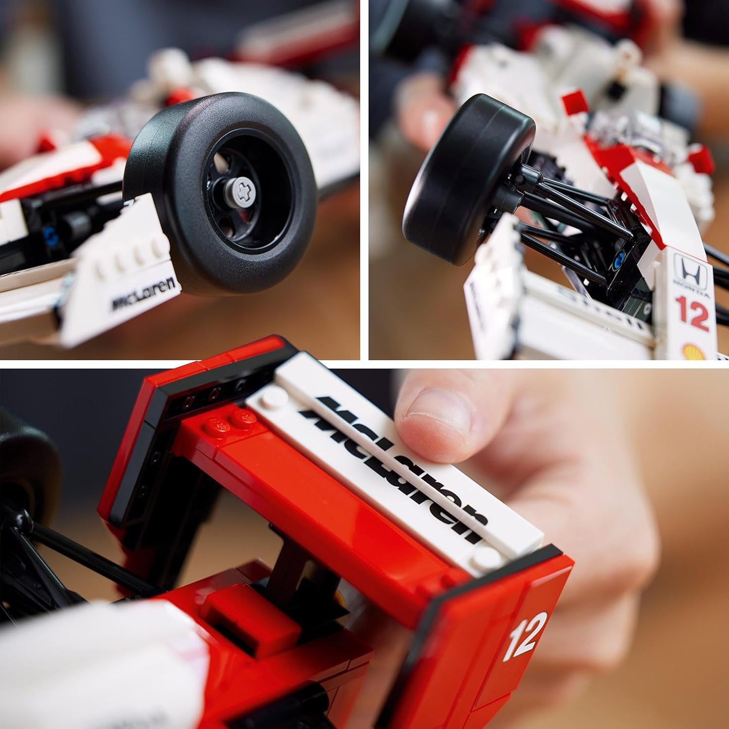 Stavebnice LEGO Icons Mclaren MP4/4 a Ayrton Senna, sada závodního auta F1 pro dospělé s minifigurkou závodníka, sběratelská, tip na dárek pro muže, ženy, on a ona 10330 stavebnic Besuche den LEGO-Store