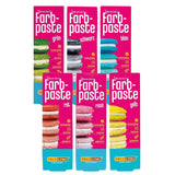 Sada 6 barevných past Decocino - 6 x 20 g - Potravinářské barvivo v červené, růžové, zelené, žluté, modré a černé barvě, ideální pro barvení dortů, fondánu a krémů - Bez azo a bez lepku