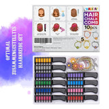 Magicat Hair Chalk for Girls Set I 10 smývatelných barev a 5 vlasových sponek I Dárek pro dívky 4 roky až 10 let I Kreativní dárek pro dětskou narozeninovou párty 2025 I Bezpečné a barevné Naty Shop Hair Dye