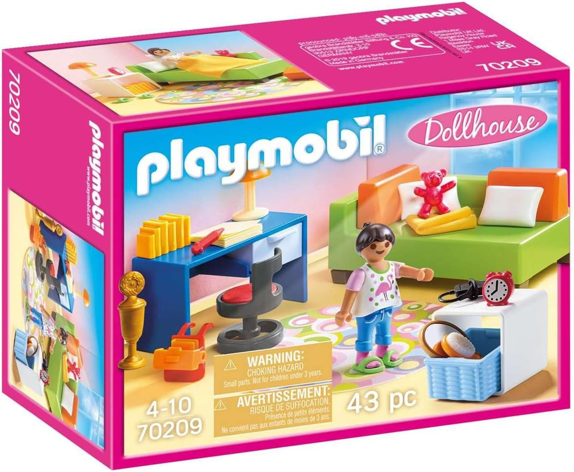 PLAYMOBIL domeček pro panenky 70209 Pokoj pro mládež s figurkou dívky a doplňky, od 4 let Domky pro panenky Naty Shop