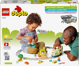 Interaktivní dobrodružný vlak LEGO DUPLO Town, sada se světly a zvuky pro hraní rolí, umožňuje 2letým dětem stavět koleje, předškolní vzdělávací hračka 10427 Stavebnice Besuche den LEGO-Store