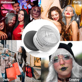Dočasná barva vlasů, stylingový tón vlasů pro muže, ženy, přírodní pomáda na vlasy, vosk na barvení vlasů pro párty, cosplay a Halloween, 4,23 oz (stříbrně šedá) barva na vlasy Naty Shop