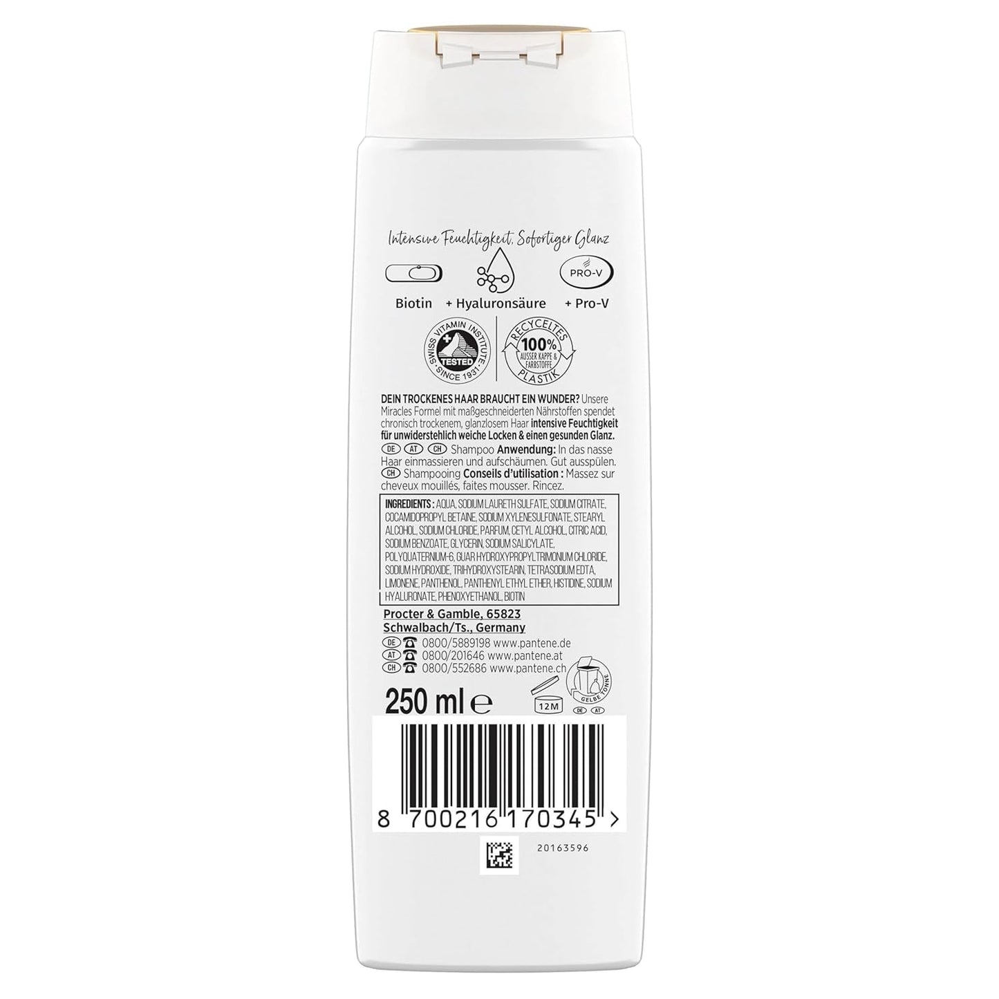 Pantene Pro-V Hydra Glow hydratační šampon s biotinem pro suché, poškozené vlasy Pantene sprcha a koupel