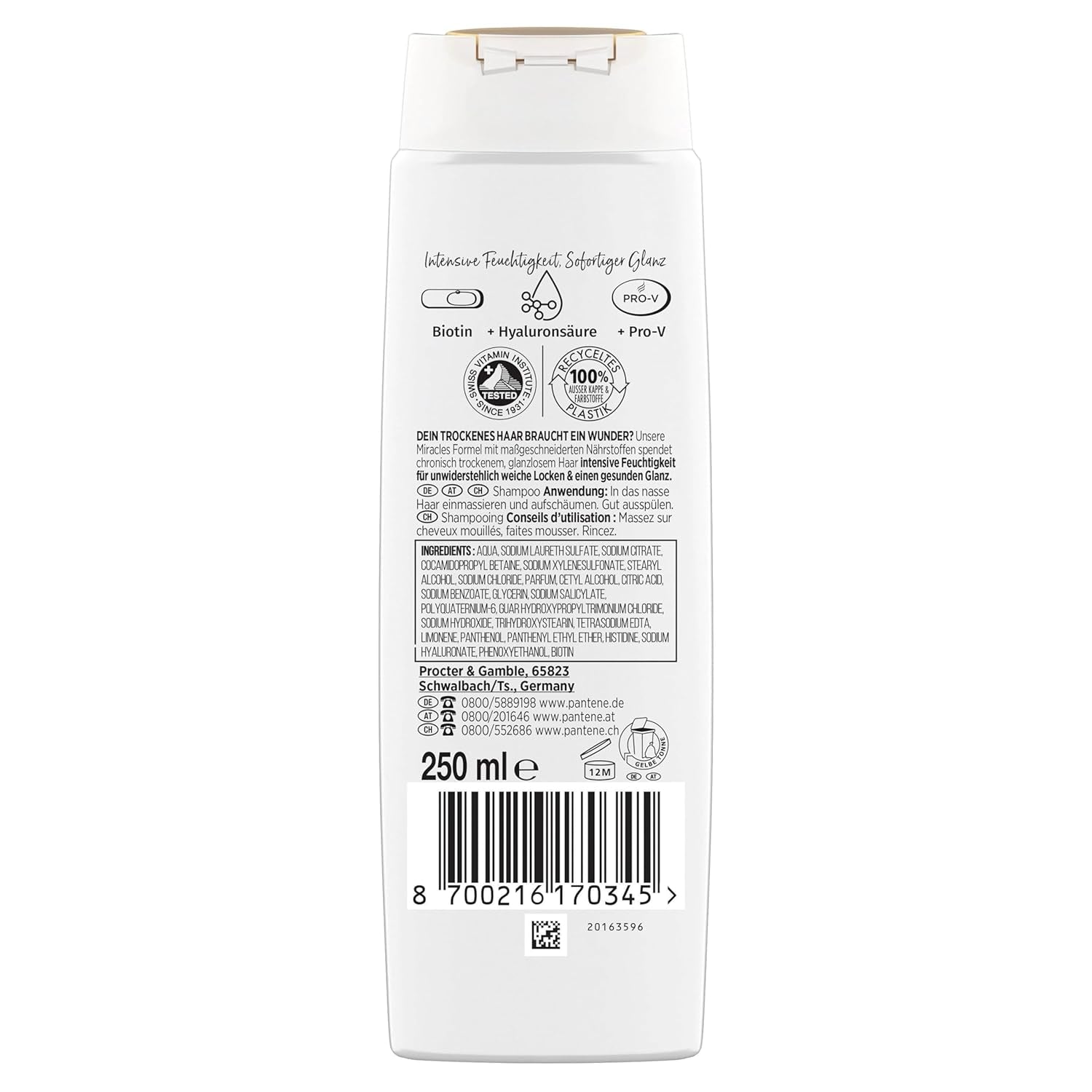 Pantene Pro-V Hydra Glow hydratační šampon s biotinem pro suché, poškozené vlasy Pantene sprcha a koupel