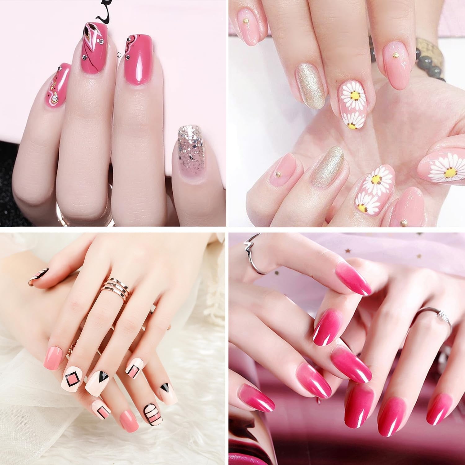Sada 6 Stück Nagel Pinsel Pinsel, Doppel-Ende Nagel Design Pinsel, Acryl Nail Art Pinsel Pinsel Pinsel na tečkování teček pro DIY Nail Art Design (Mit 1 Schwammbürste)