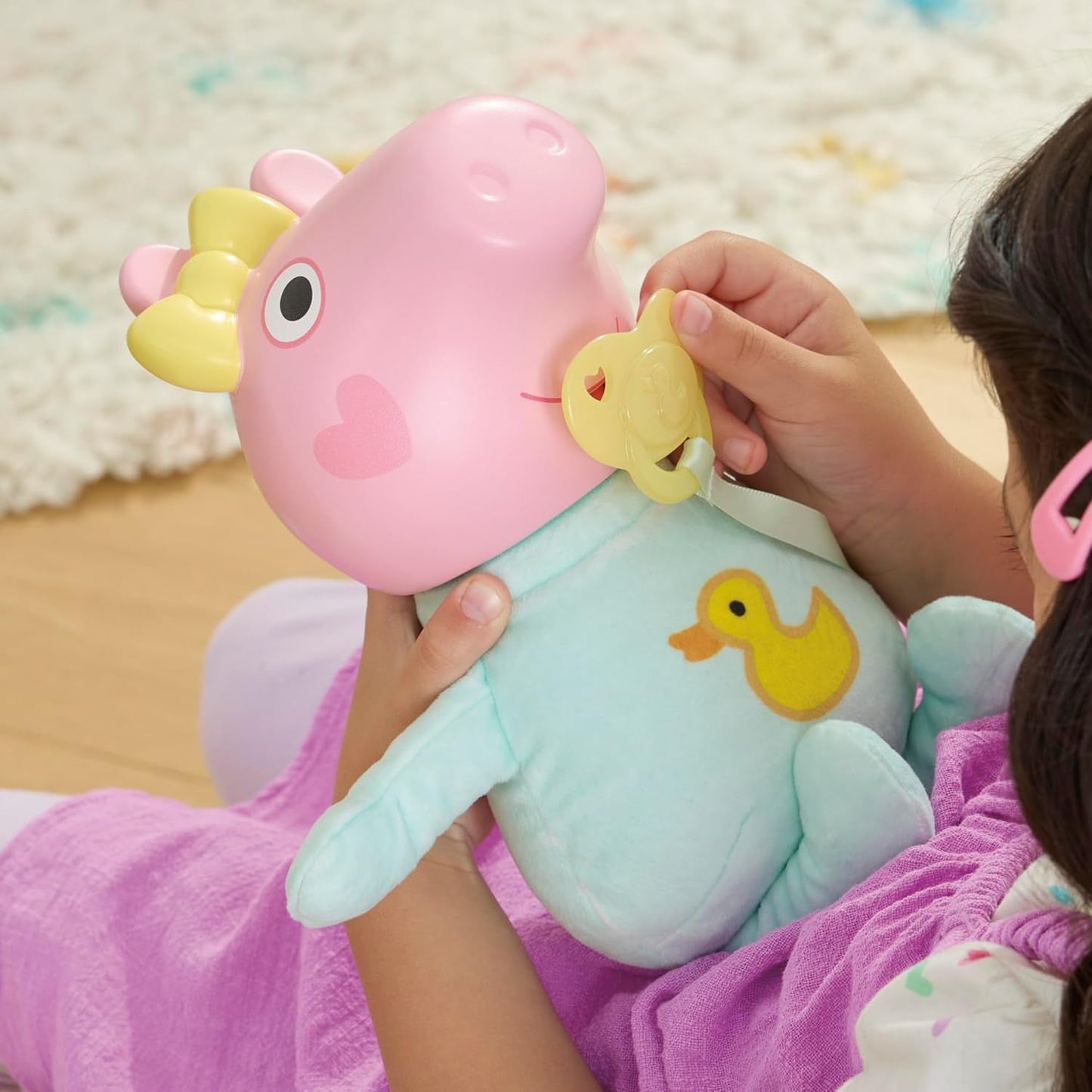 Interaktivní panenka Peppa Pig 28 cm Evie s 20 zvuky a mnoha funkcemi, sada hraček pro děti od 3 let