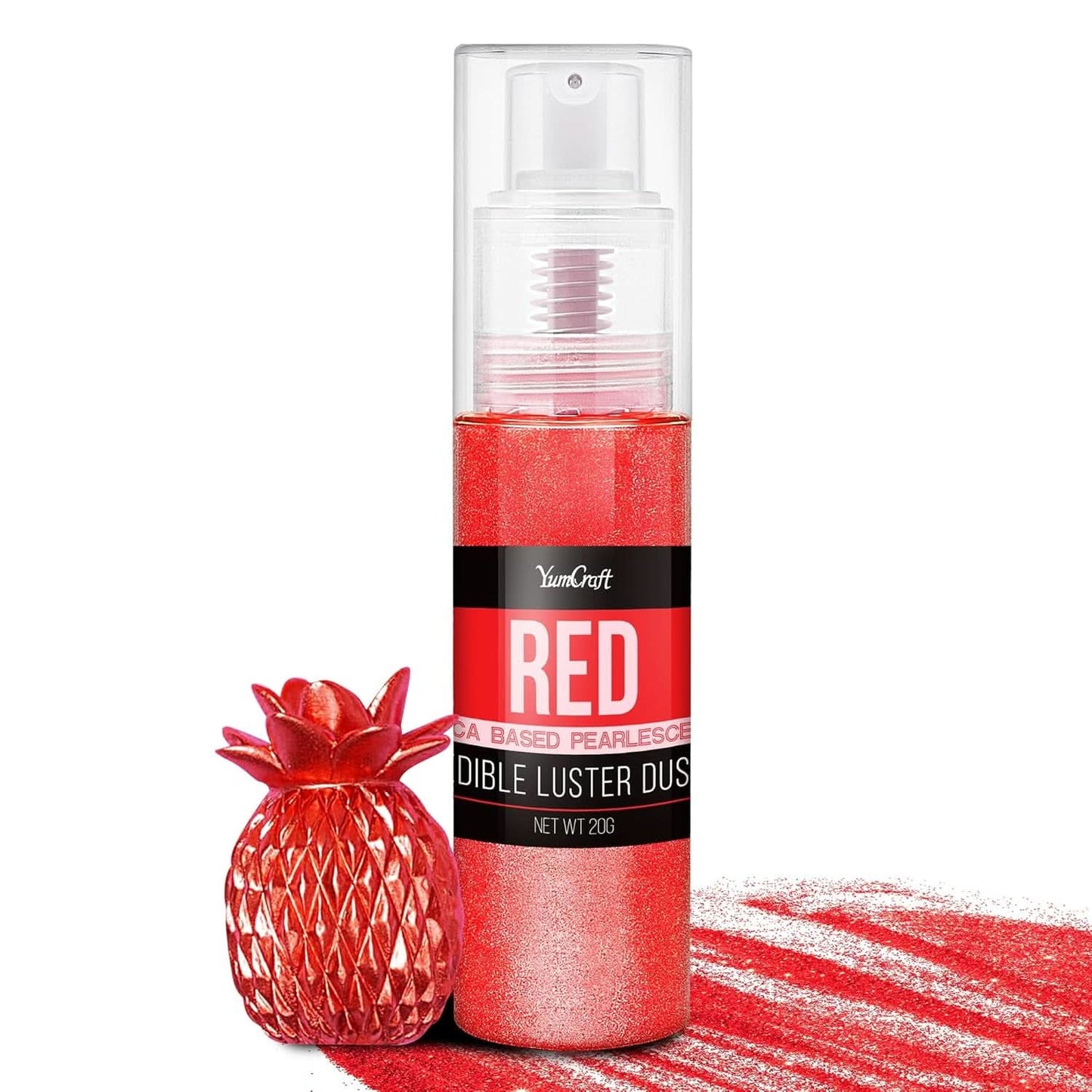 Jedlé třpytky ve spreji, 20 gramů Naty Shop Red
