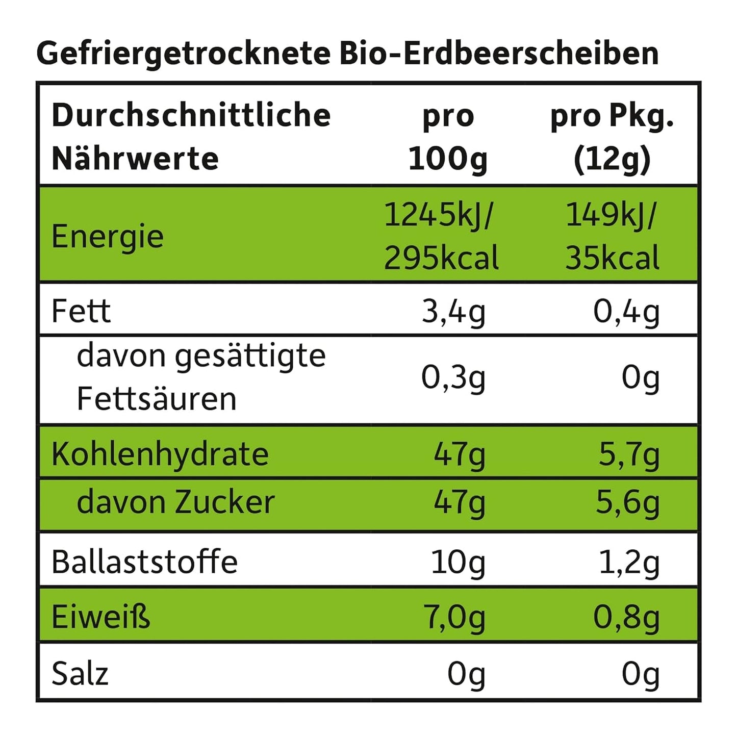 FRECHE FREUNDE Bio jahodové chipsy, mrazem sušené ovocné chipsy, přírodní sušené ovoce nakrájené bez přidaného cukru, veganské, bez laktózy, bez lepku, balení 12 ks (12 x 12 g)
