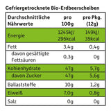 FRECHE FREUNDE Bio jahodové chipsy, mrazem sušené ovocné chipsy, přírodní sušené ovoce nakrájené bez přidaného cukru, veganské, bez laktózy, bez lepku, balení 12 ks (12 x 12 g)