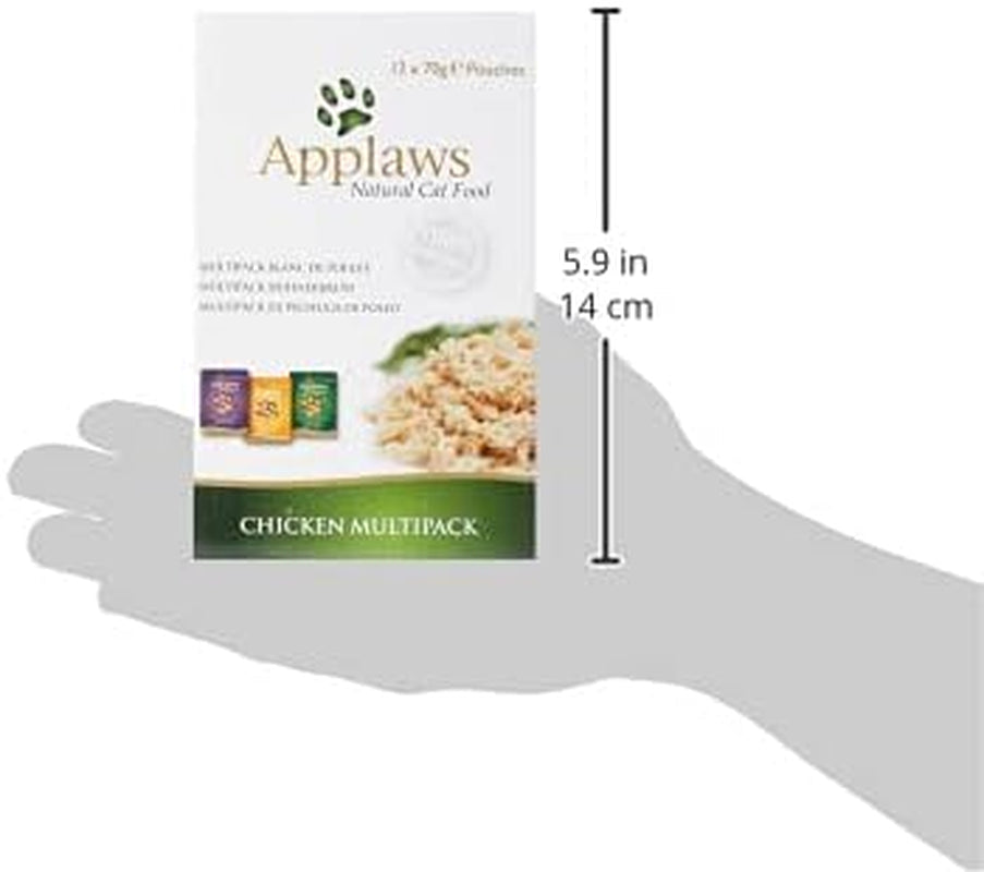 Applaws prémiové přírodní mokré krmivo pro kočky, výběr z kuřecího masa v polévce 70g porcované sáčky (12x70g)